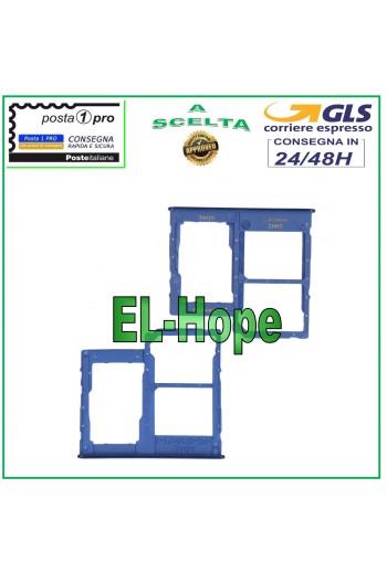 Slot Cart Fach Nano SIM Karte SD Samsung Galaxy A41 SM A415 A415F Blau