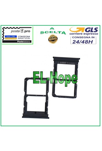 Slot Cart Halter SIM SD-Kartenfach Huawei Honor 20 Lite HRY-LX1T L21T Schwarz