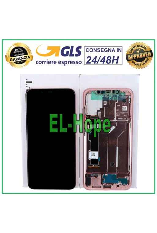 ORIGINAL TOUCH LCD DISPLAY + RAHMEN XIAOMI MI8 MI 8 M1803E1A M1803E1C ROSA GLAS