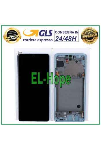 ORIGINAL LCD + TOUCH-DISPLAY SAMSUNG GALAXY A71 5G 2020 SM-A716 A716F BLAUER RAHMEN