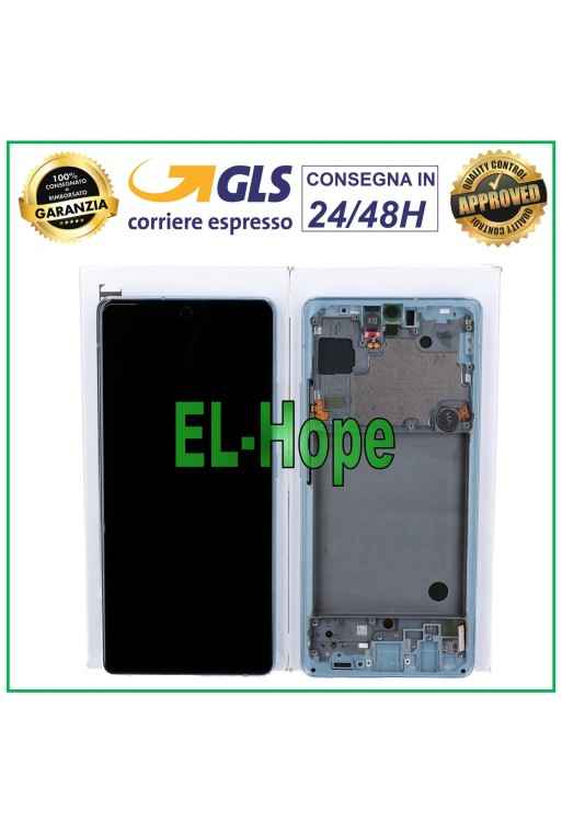 ORIGINAL LCD + TOUCH-DISPLAY SAMSUNG GALAXY A71 5G 2020 SM-A716 A716F BLAUER RAHMEN
