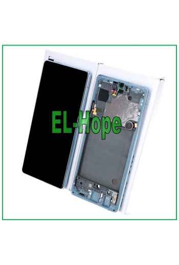 ORIGINAL LCD + TOUCH-DISPLAY SAMSUNG GALAXY A71 5G 2020 SM-A716 A716F BLAUER RAHMEN