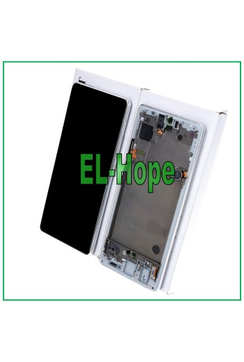 ORIGINAL LCD + TOUCH DISPLAY SAMSUNG GALAXY A71 5G SM-A716 A716F RAHMEN SILBER