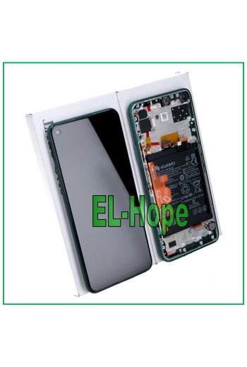 ORIGINAL LCD-DISPLAY + RAHMEN UND AKKU HUAWEI P40 LITE 5G CDY-NX9A TOUCH GRÜN