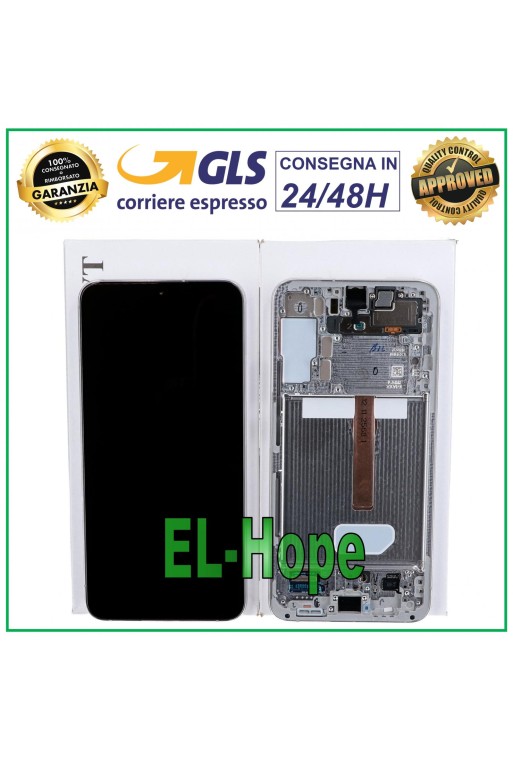 LCD-DISPLAY + ORIGINALRAHMEN SAMSUNG GALAXY S22 PLUS 2022 SM-S906 TOUCH WEISS