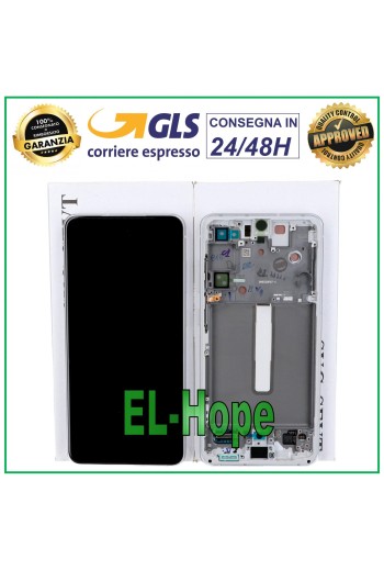 ORIGINALRAHMEN LCD-DISPLAY SAMSUNG GALAXY S21 FE SM-G990 TOUCHSCREEN WEISS