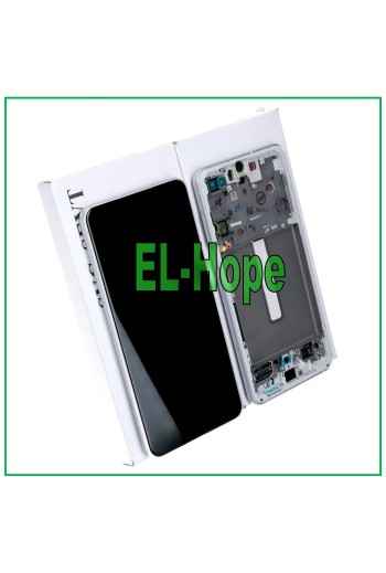 ORIGINALRAHMEN LCD-DISPLAY SAMSUNG GALAXY S21 FE SM-G990 TOUCHSCREEN WEISS