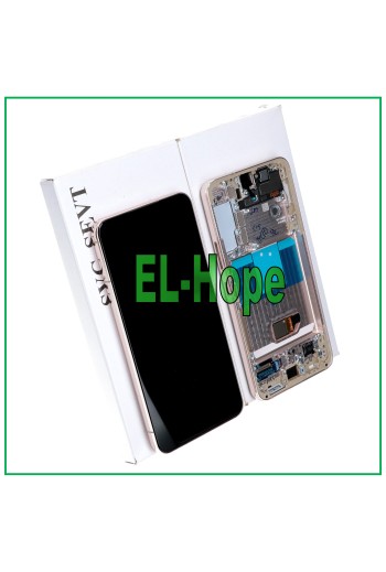 LCD-DISPLAY + ORIGINALRAHMEN SAMSUNG GALAXY S22 2022 SM-S901 TOUCH VIOLETT