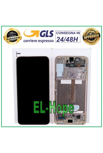LCD-DISPLAY + ORIGINALRAHMEN SAMSUNG GALAXY S22+ PLUS 2022 SM-S906 TOUCH LILA