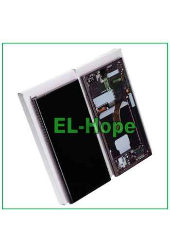 ORIGINALRAHMEN LCD-DISPLAY SAMSUNG GALAXY S22 ULTRA 2022 SM-S908 TOUCH BURGUND