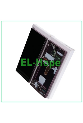 ORIGINALRAHMEN LCD-DISPLAY SAMSUNG GALAXY S22 ULTRA 2022 SM-S908 TOUCH BURGUND