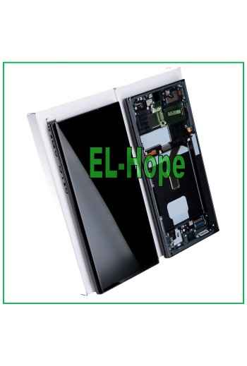 ORIGINALRAHMEN LCD-DISPLAY SAMSUNG GALAXY S22 ULTRA SM-S908 TOUCHSCREEN SCHWARZ