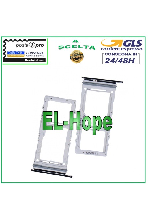 Slot Cart Fach Nano SIM Karte SD Samsung Galaxy S20 SM G980 G981 Schwarz