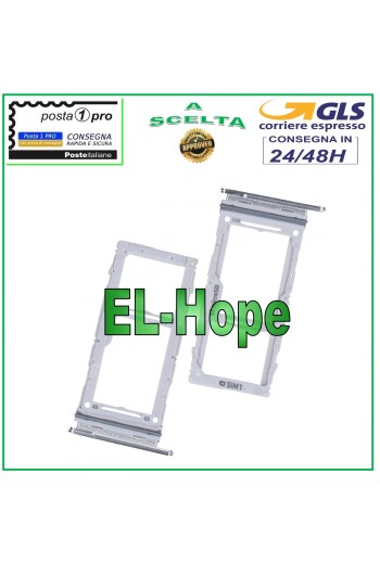 Slot Cart Fach Nano SIM Micro SD Samsung Galaxy S10E SM G970 F Silber