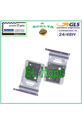 Slot Cart Fach Dual Nano SIM Karte Samsung Galaxy S20 FE SM G780 F Lila