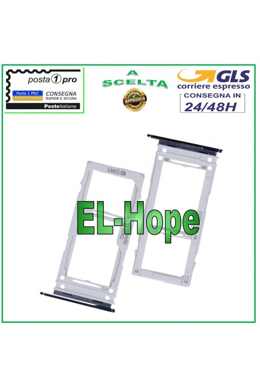 Slot Cart Fach Nano SIM Micro SD Samsung Galaxy S10 SM G973 F Silber