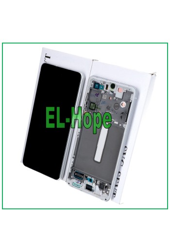 ORIGINALRAHMEN LCD-DISPLAY SAMSUNG GALAXY S21 FE SM-G990B TOUCHSCREEN WEISS