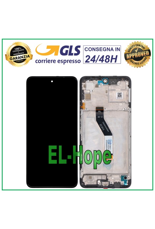 LCD-DISPLAYRAHMEN FÜR XIAOMI REDMI NOTE 11T 5G 2021 21091116AI TOUCHSCREEN SCHWARZ