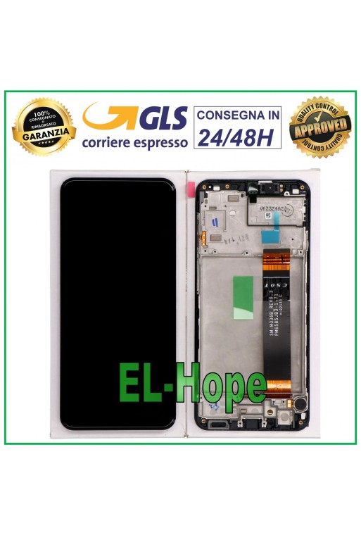 ORIGINALRAHMEN LCD-DISPLAY SAMSUNG GALAXY A23 4G 2022 SM-A235 TOUCHSCREEN SCHWARZ