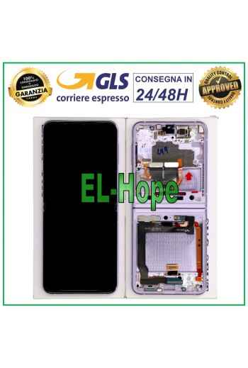 ORIGINALRAHMEN LCD-DISPLAY SAMSUNG GALAXY Z FLIP 3 5G SM-F711B TOUCH LAVENDEL