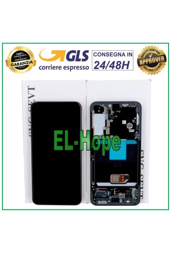LCD-DISPLAY + ORIGINALRAHMEN SAMSUNG GALAXY S22 2022 SM-S901 TOUCHSCREEN GRAU