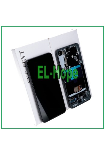 LCD-DISPLAY + ORIGINALRAHMEN SAMSUNG GALAXY S22 2022 SM-S901 TOUCHSCREEN GRAU
