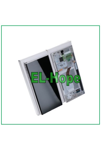 ORIGINALRAHMEN LCD-DISPLAY SAMSUNG GALAXY S22 ULTRA 2022 SM-S908 TOUCH WEISS