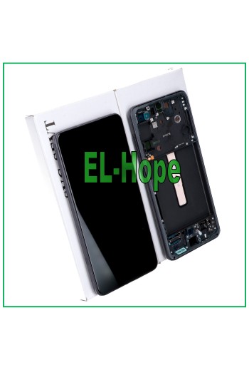 ORIGINALRAHMEN LCD-DISPLAY SAMSUNG GALAXY S21 FE SM-G990 TOUCHSCREEN GRAU SCHWARZ