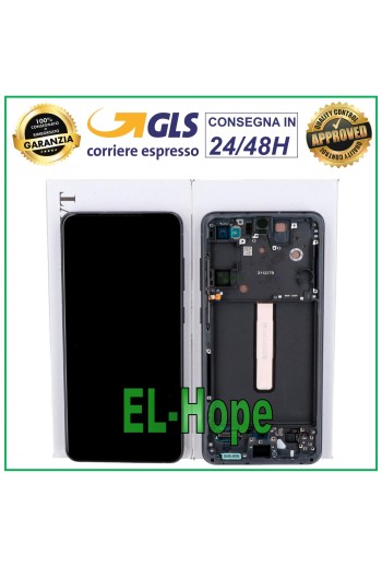 100 % ORIGINAL-RAHMEN-LCD-DISPLAY SAMSUNG GALAXY S21 FE SM-G990B TOUCH SCHWARZ GRAU