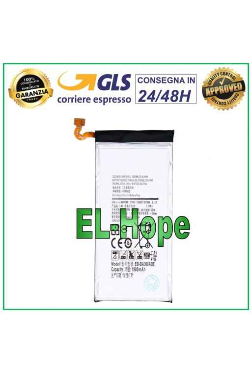 AKKU FÜR SAMSUNG GALAXY A3 2015 SM A300F FU EB-BA300ABE 1900 mAh BATTERIE
