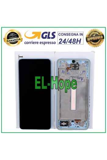 ORIGINALRAHMEN LCD-DISPLAY SAMSUNG GALAXY A33 5G 2022 SM-A336F A336B TOUCH BLAU