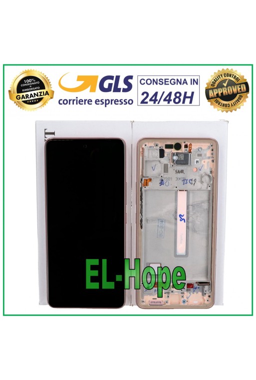 LCD-DISPLAY + ORIGINALRAHMEN SAMSUNG GALAXY A53 5G SM A536 A536B TOUCH GOLD
