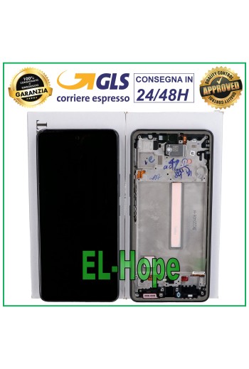 ORIGINALRAHMEN LCD-DISPLAY SAMSUNG GALAXY A53 5G 2022 SM A536 A536B TOUCH SCHWARZ