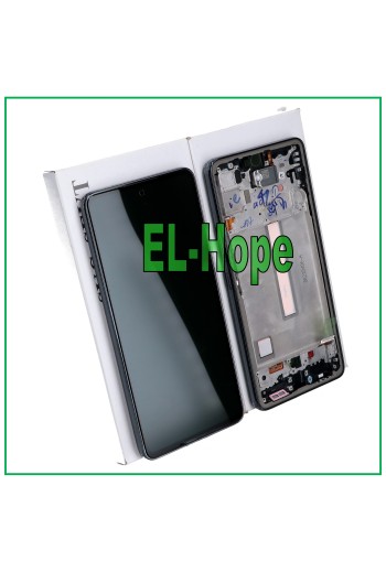 ORIGINALRAHMEN LCD-DISPLAY SAMSUNG GALAXY A53 5G 2022 SM A536 A536B TOUCH SCHWARZ