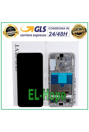 ORIGINAL LCD-DISPLAY SAMSUNG GALAXY S22 2022 SM-S901 TOUCH WEISS - CREMEWEISS