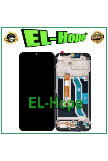 LCD-DISPLAY + RAHMEN FÜR OPPO REALME C21Y RMX3261 RMX3263 TOUCHSCREEN SCHWARZES GLAS