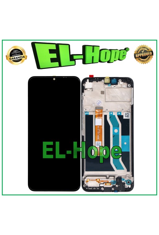LCD-DISPLAY + RAHMEN FÜR OPPO REALME C25Y RMX3265 TOUCHSCREEN GLASBILDSCHIRM SCHWARZ