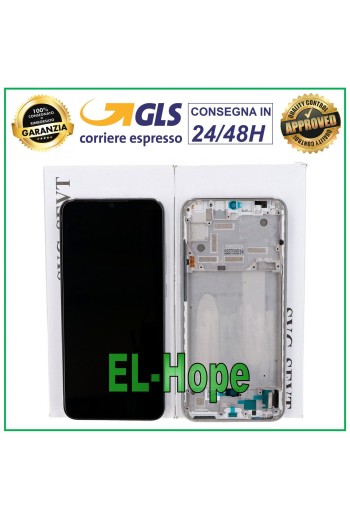 ORIGINAL LCD-DISPLAY + RAHMEN XIAOMI MI A3 M1906F9 / Mi CC9E TOUCH SILBER WEISS