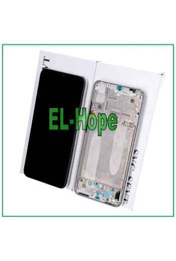 ORIGINAL LCD-DISPLAY + RAHMEN XIAOMI MI A3 M1906F9 / Mi CC9E TOUCH SILBER WEISS