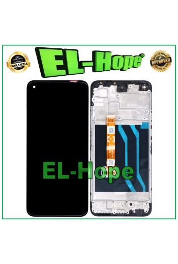 LCD DISPLAY + RAHMEN FÜR OPPO A76 CPH2375 TOUCHSCREEN MONITOR GLAS SCHWARZ
