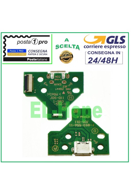 MICRO-USB-LADEANSCHLUSS-PLATINE 12-POLIG JDS-011 FÜR SONY PS4 JOYPAD-CONTROLLER