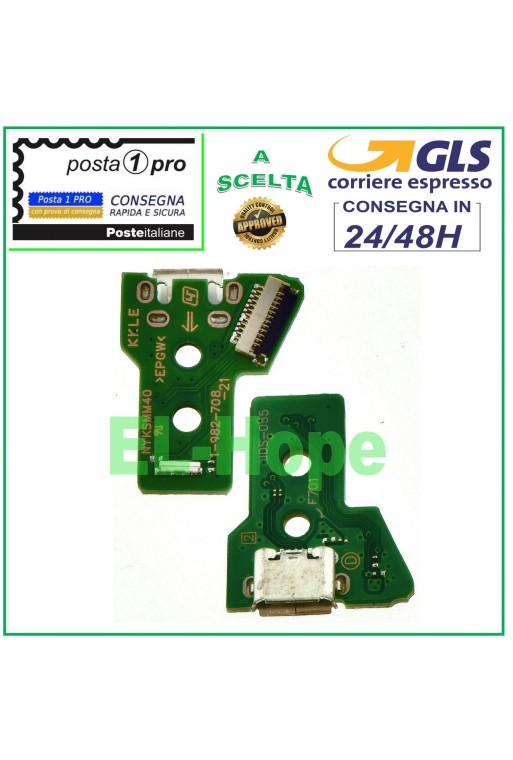 MICRO-USB-LADEANSCHLUSS-PLATINE 12-POLIG JDS-055 FÜR SONY PS4 JOYPAD-CONTROLLER