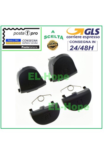Ersatz-Aufkleber-Tasten-Set L1 L2 R1 R2 + Federn für PS4 Pro Controller JDM-040
