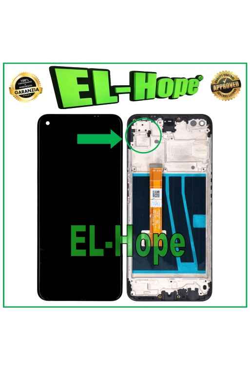 LCD-DISPLAY + RAHMEN FÜR OPPO A52 CPH2061 CPH2069 PADM00 PDAM10 TOUCHSCREEN SCHWARZ