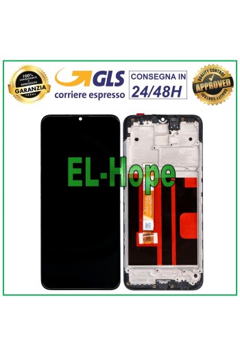 LCD-DISPLAY + RAHMEN FÜR OPPO A5 2020 CPH1931 CPH1933 PCHT30 TOUCHSCREEN SCHWARZ