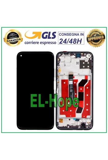 LCD-DISPLAY + RAHMEN FÜR HUAWEI P40 LITE JNY-L21A JNY-LX1 TOUCHSCREEN SCHWARZES GLAS