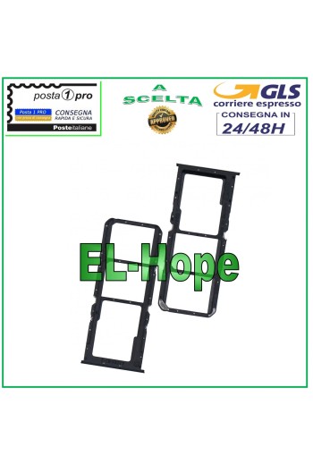 SLOT CART FACH NANO SIM KARTE + MICRO SD OPPO A74 4G CPH2219 SCHWARZES GEHÄUSE