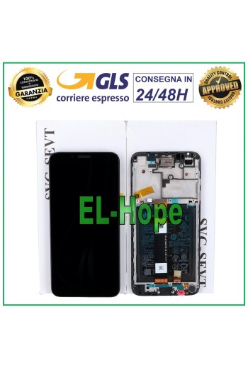 ORIGINAL LCD DISPLAY RAHMEN AKKU HUAWEI Y5P Y5 PLUS 2020 DRA-LX9 TOUCH SCHWARZ