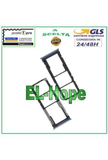 Slot Cart SIM SD-Kartenfach für XIAOMI Redmi Note 9S M2003J6 M2003J6A1G Blau