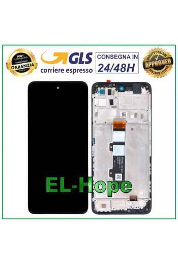 LCD-DISPLAY + RAHMEN FÜR MOTOROLA MOTO E32S XT2229 XT-2229 TOUCHSCREEN-GLAS